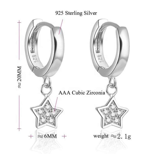 Earring Jewelry Custom Women 925 Sterling Silver Earrings Aretes Rhodium Plating Cubic Zirconia Wholesale High Quality Fashion